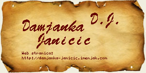 Damjanka Janičić vizit kartica